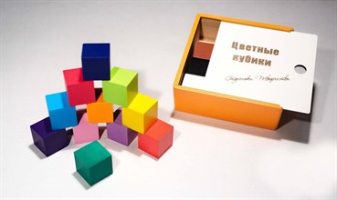 Цветные кубики (цветная коробка) - фото 8983